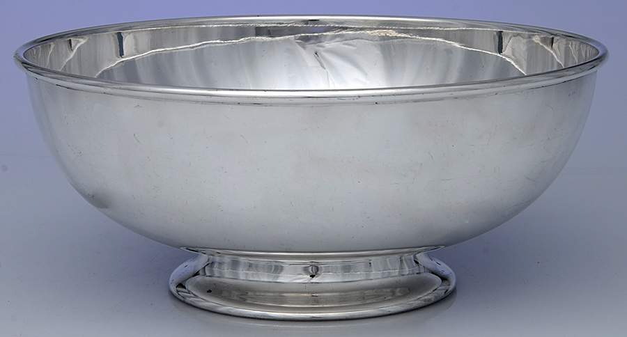 Silverplate Hollowware Silverplate Fruit Stand Centerpiece by Mulholland-1
