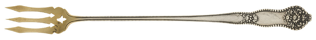Adolphus (Sterling, 1904, No Monograms) Long Handle Pickle/Olive Fork by Mount Vernon-1