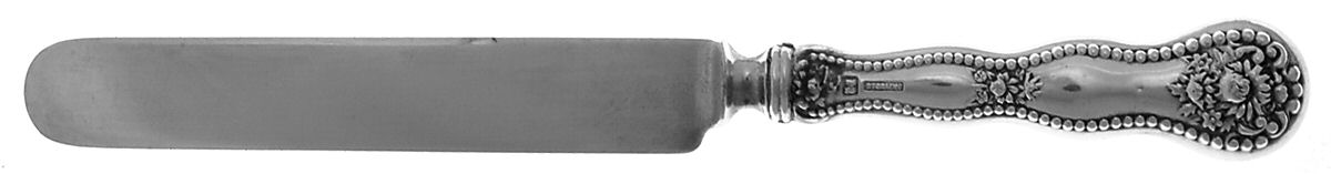 Adolphus (Sterling, 1904, No Monograms) Breakfast Knife with Silverplate Blade by Mount Vernon-1