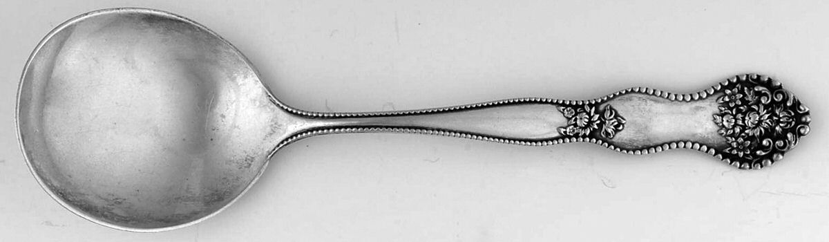 Adolphus (Sterling, 1904, No Monograms) Round Bowl Soup Spoon (Gumbo) by Mount Vernon-1