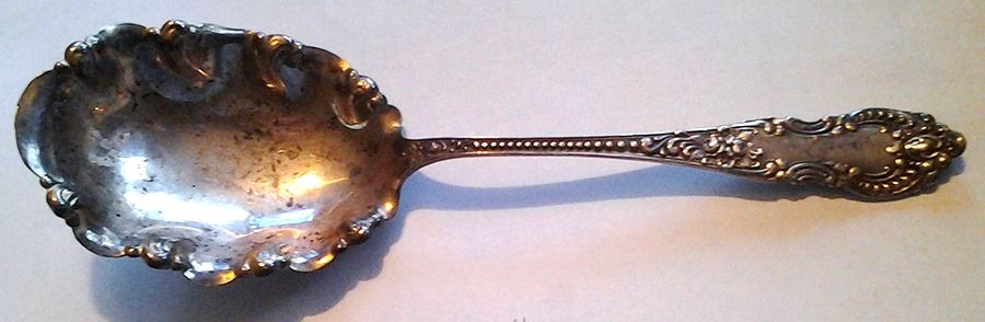 Apollo (Sterling, 1892) Large Solid Berry/Casserole Spoon by Mount Vernon-1