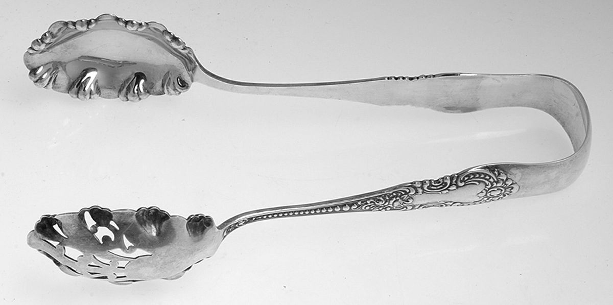 Apollo (Sterling, 1892) Large Ice Serving Tongs by Mount Vernon-1