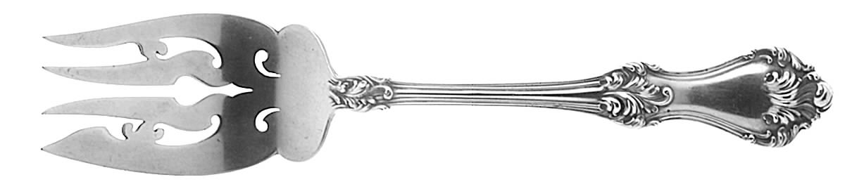 Corinthian (Sterling, 1891) Small Solid Cold Meat Serving Fork by Mount Vernon-1