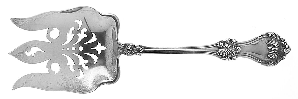 Corinthian (Sterling, 1891) Solid Salad Serving Fork by Mount Vernon-1
