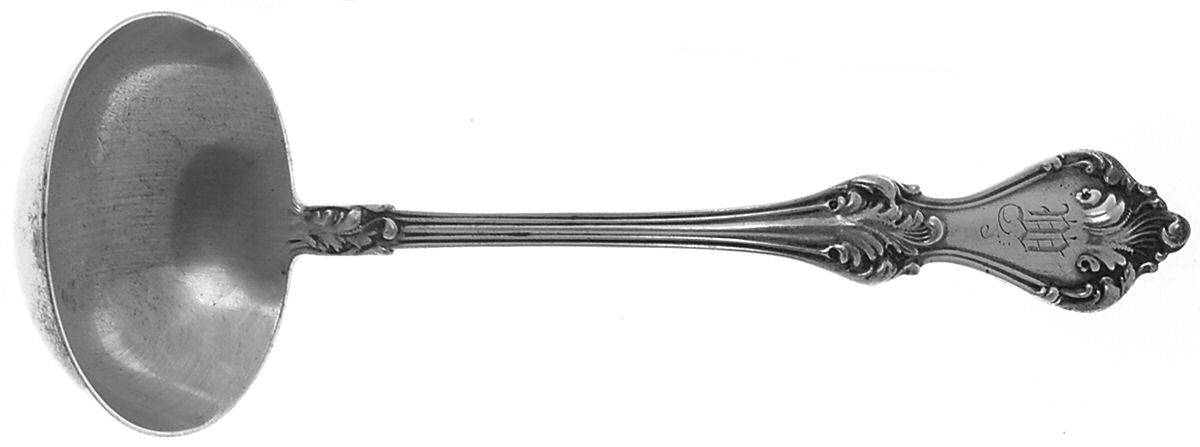 Corinthian (Sterling, 1891) Solid Piece Cream Ladle by Mount Vernon-1