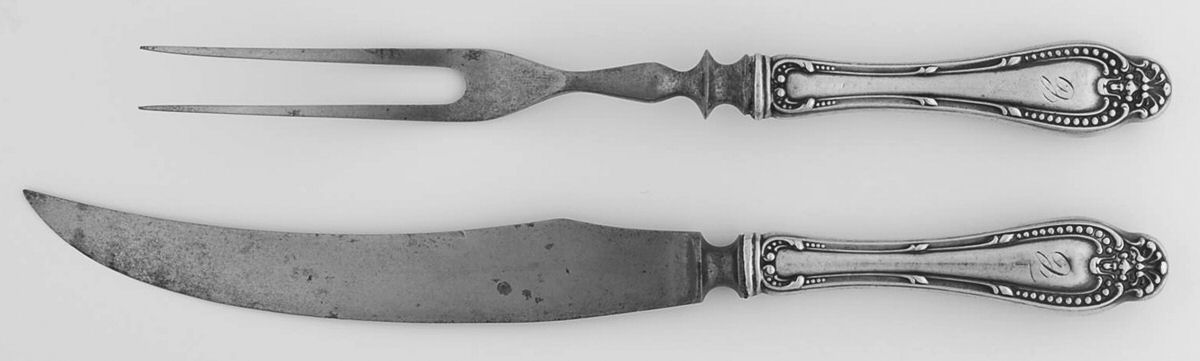 Florence (Sterling, 1905) Small 2-Piece Steak Carving Set w/Stainless Blade by Mount Vernon-1