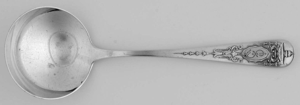 Kenwood (Sterling, 1915) Monogram Round Bowl Soup Spoon (Bouillon) by Mount Vernon-1