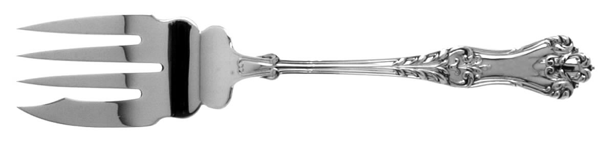 Monarque (Sterling, 1899) Small Solid Cold Meat Serving Fork by Mount Vernon-1