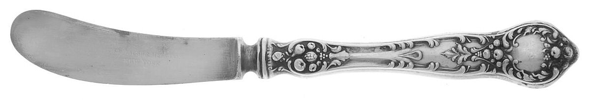 Pomona (Sterling, 1907) Thick Butter Spreader Hollow Paddle,Slvp Blade by Mount Vernon-1
