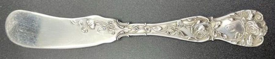 Rose (Sterling, 1910) Flat Handle Butter Spreader by Mount Vernon-1