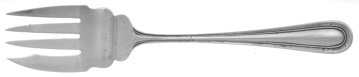 Sedgwick (Sterling, 1905) Small Solid Cold Meat Serving Fork by Mount Vernon-1