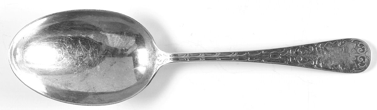 Sheraton (Sterling, 1906-1912, No Monograms) Vegetable Serving Spoon (Solid) by Mount Vernon-1