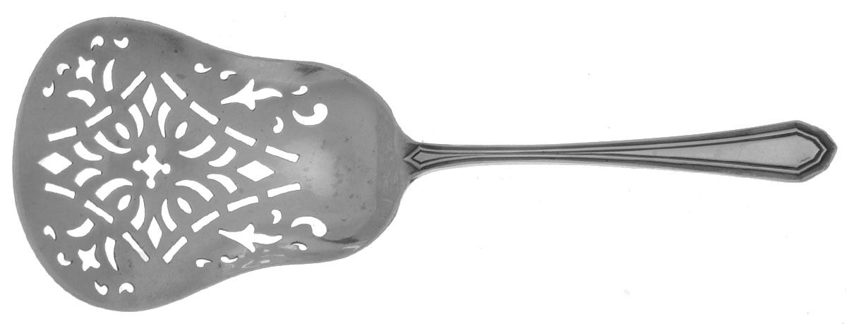 Sulgrave (Sterling, 1911) Pierced Almond Spoon by Mount Vernon-1