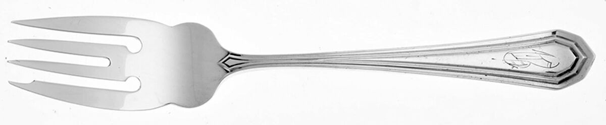 Sulgrave (Sterling, 1911) Monogram Individual Salad Fork by Mount Vernon-1
