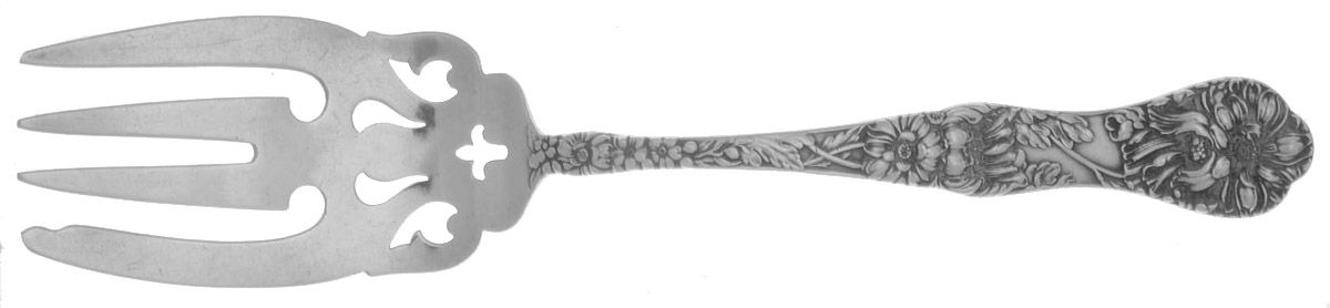 Yetive (Sterling, 1896) Small Solid Cold Meat Serving Fork by Mount Vernon-1