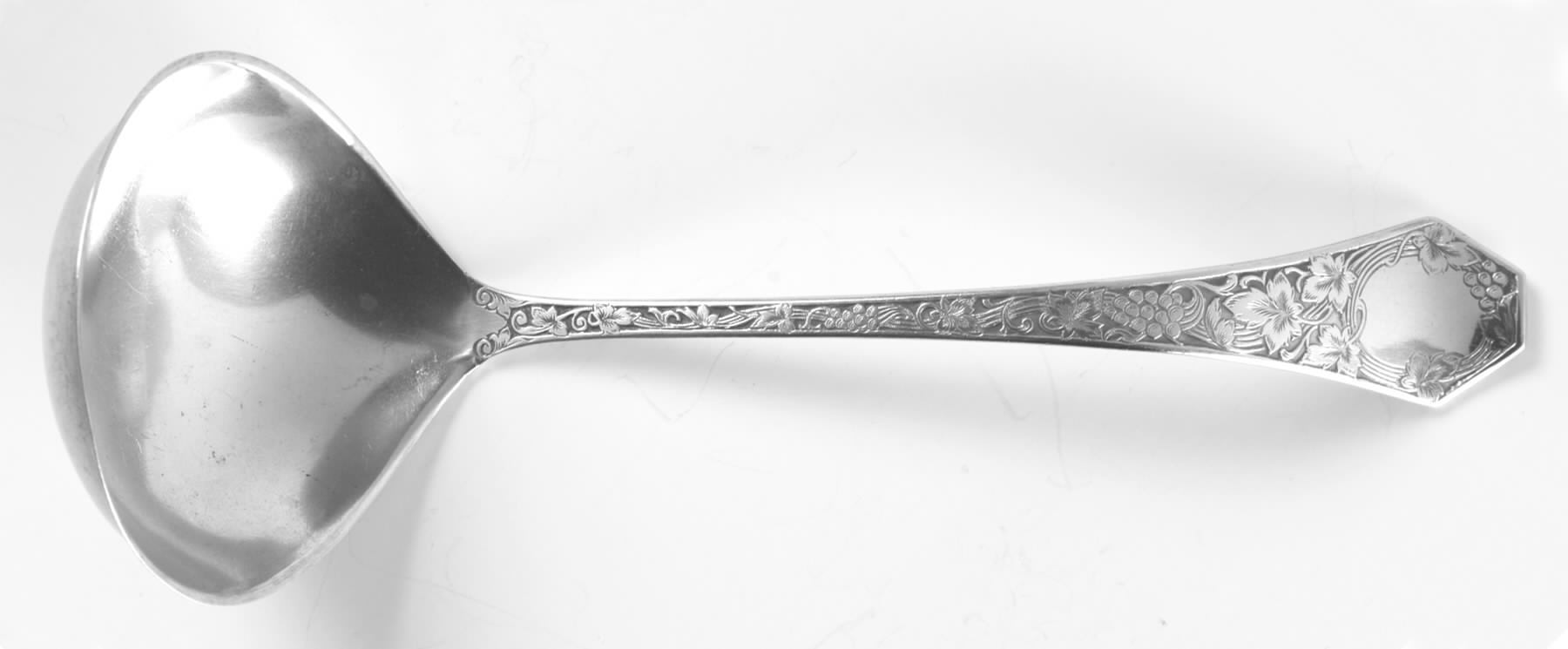 Grape (Sterling, 1905) Solid Gravy Ladle by Merrimac Valley-1