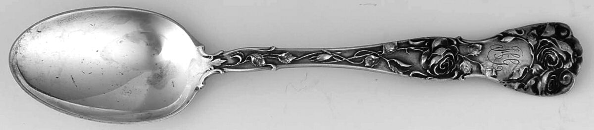 Rosebud (Sterling, 1903) Monogram Teaspoon by Merrimac Valley-1