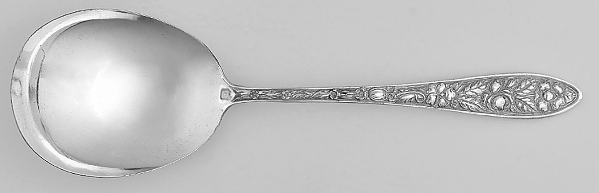 Meo1 (Silverplate) Solid Salad Serving Spoon by Met Rose-1