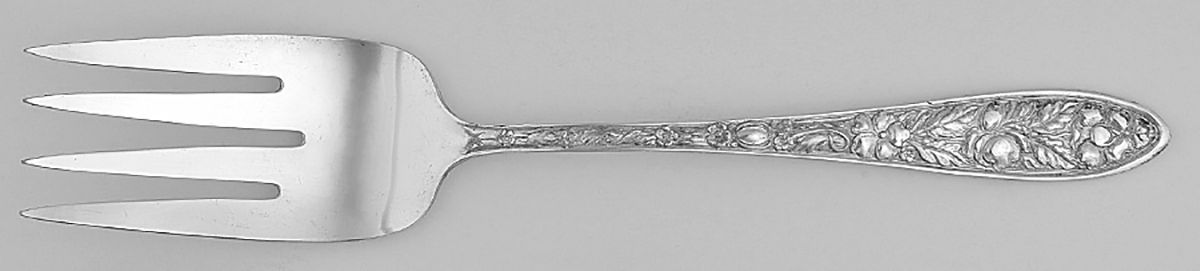 Meo1 (Silverplate) Solid Salad Serving Fork by Met Rose-1