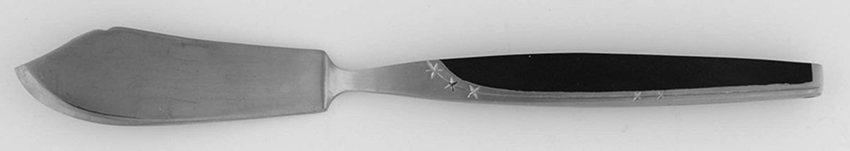 Ebony Elegance (Stainless) Flat Handle Master Butter Knife by Mar-Crest-1