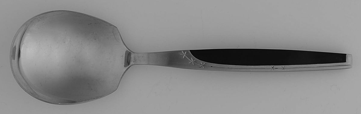 Ebony Elegance (Stainless) Solid Smooth Casserole Spoon by Mar-Crest-1