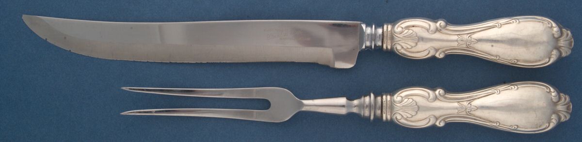 Orleans (STERLING) Small Stainless Blade 2-Piece Steak Carving Set by Michael C Fina-1