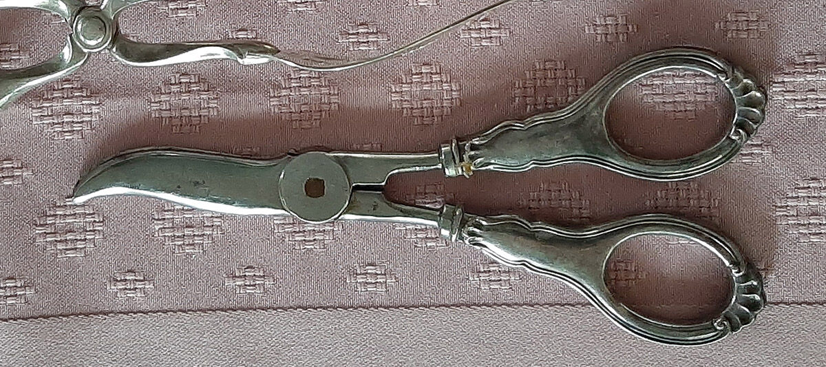 Martha (Sterling) Grape Shears with Hollow Handle by T H Marthinsen Silver-1