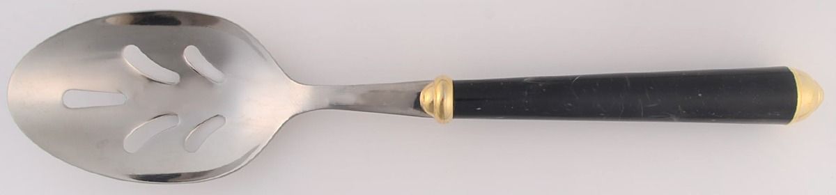 Carrera-Onyx Gold Pierced Tablespoon (Serving Spoon) by Mikasa-1