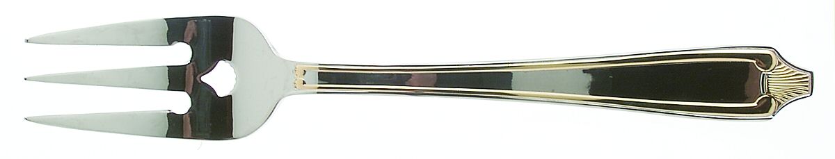 Chatham Gold Large Solid Cold Meat Serving Fork by Mikasa-1
