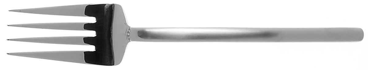 Zena Satin (Stainless) Large Solid Cold Meat Serving Fork by Mikasa-1