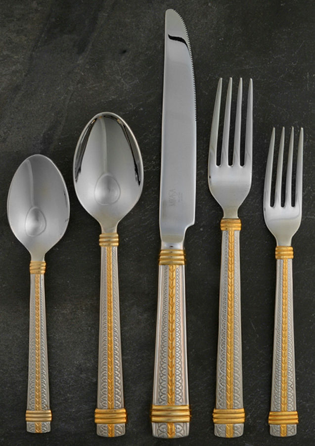 Palatial Gold 5 Piece Place Setting by Mikasa-1