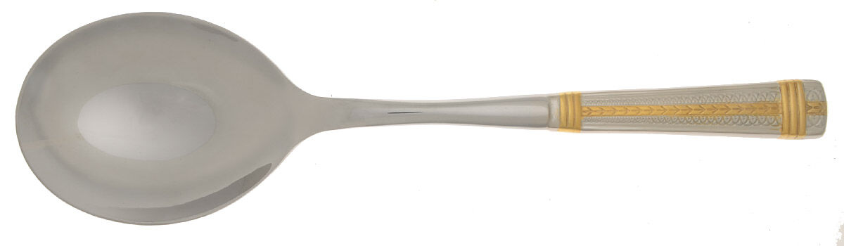 Palatial Gold Casserole Spoon with Smooth Stainless Bowl HC by Mikasa-1
