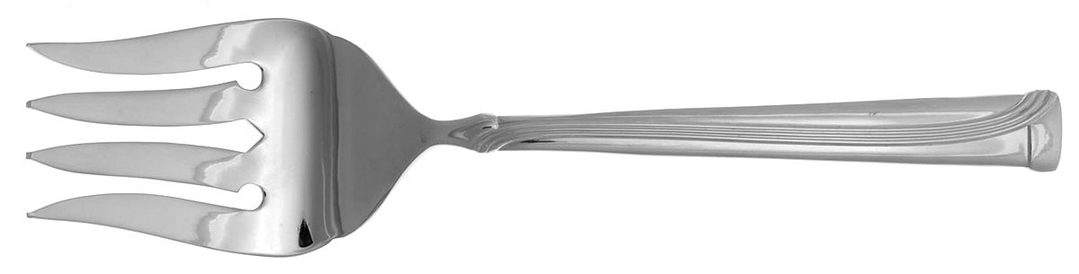 Poetry (Stainless) Medium Solid Cold Meat Serving Fork by Morton Parker-1