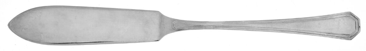 MWE2 (Silverplate) Flat Handle Master Butter Knife by Mappin & Webb-1
