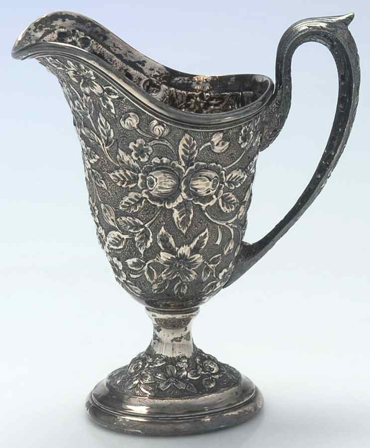 Southern Rose-Chased (Sterling, Hollowware) Creamer by Manchester-1