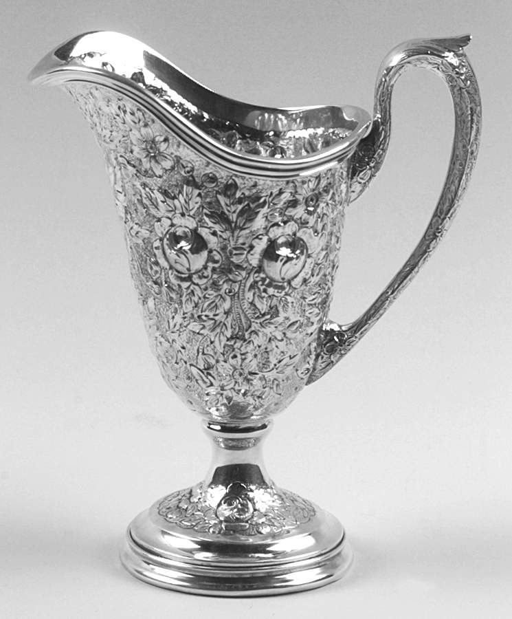 Southern Rose-Chased (Sterling, Hollowware) Creamer by Manchester-1