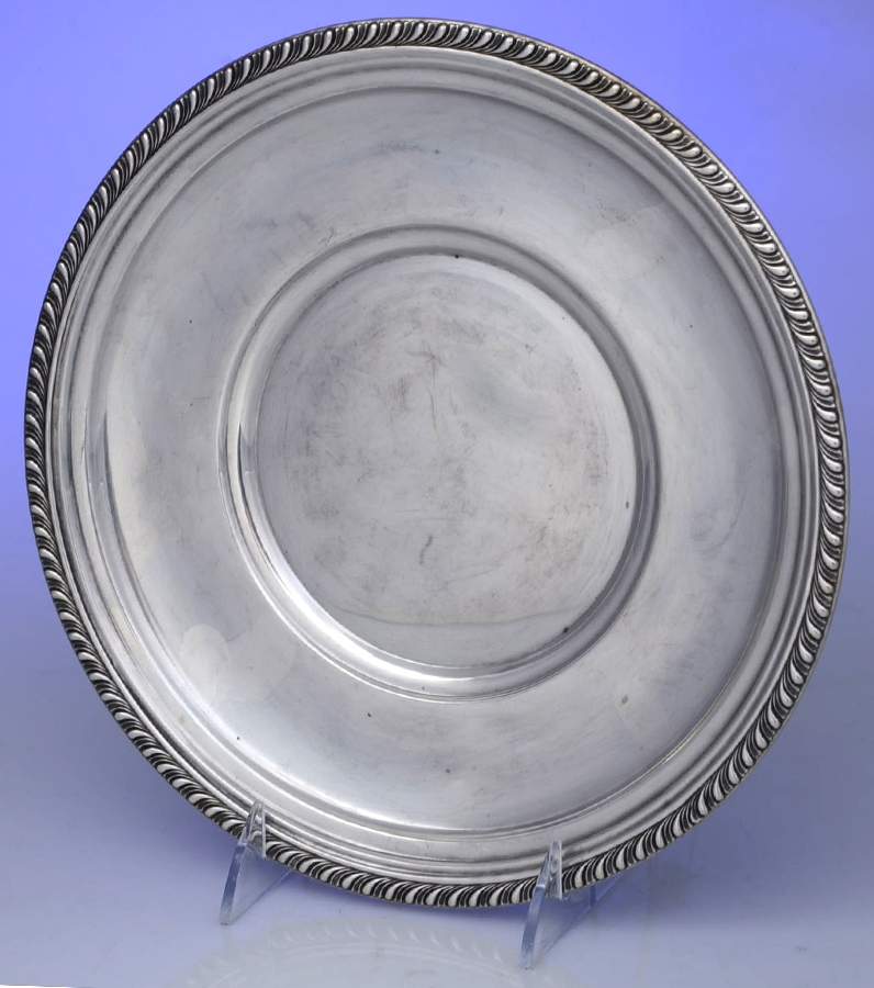 Gadroonette (Sterling, 1938, Hollowware) 10" Sandwich Plate by Manchester-1