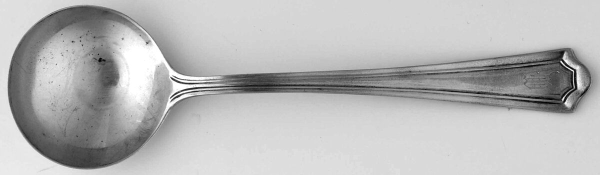 Mary Warren (Sterling, 1910-1932) Large Round Bowl Soup Spoon (Bouillon) by Manchester-1