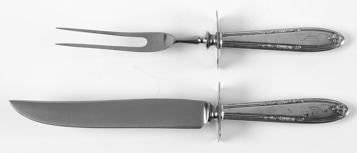 Leonore (Sterling, 1939) Small Stainless Blade 2-Piece Steak Carving Set by Manchester-1