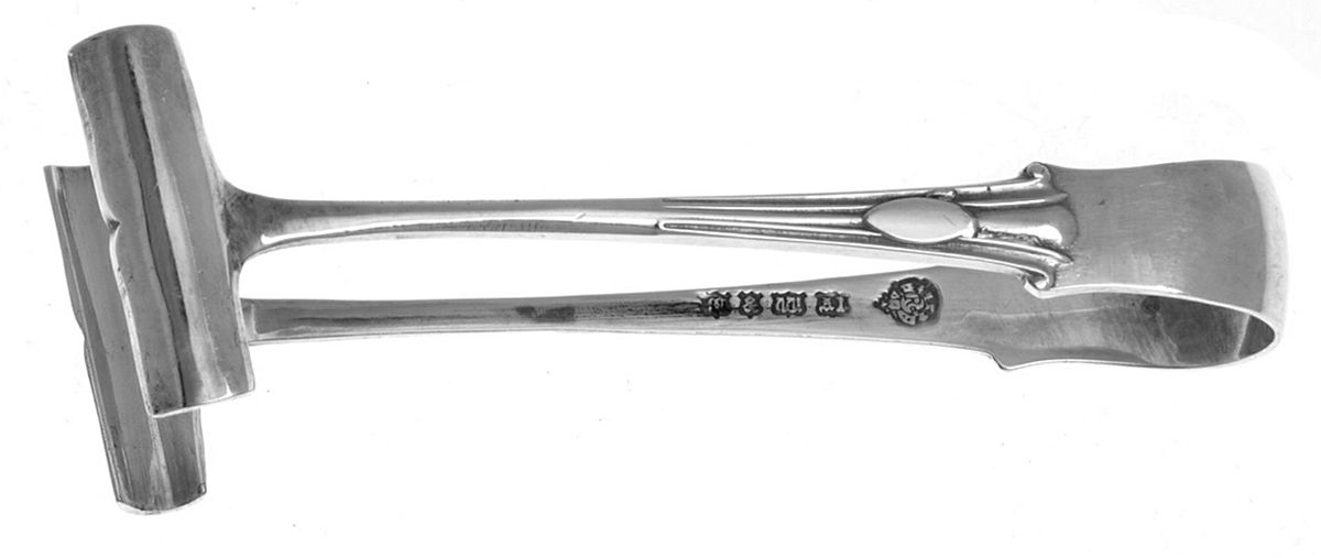 MWE4 (SILVERPLATE) Solid Individual Asparagus Tongs by Mappin & Webb-1