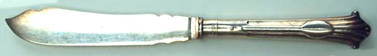 MWE4 (SILVERPLATE) Individual Fish Knife with Silverplate Blade by Mappin & Webb-1
