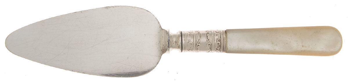 Pearl Handle 2 (Sterling) Pearl Handle Cheese Server by Meriden Cutlery Co-1