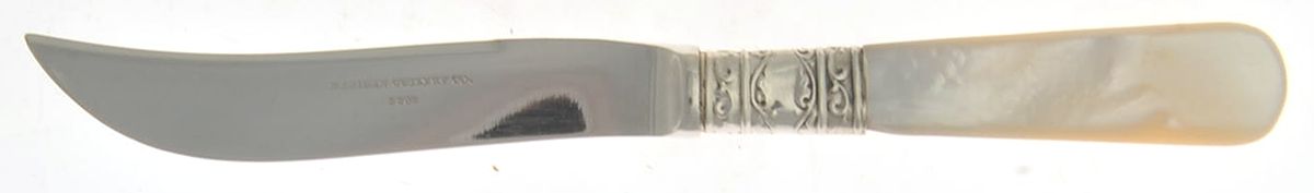 Pearl Handle 2 (Sterling) Pearl Handle Individual Fruit Knife by Meriden Cutlery Co-1