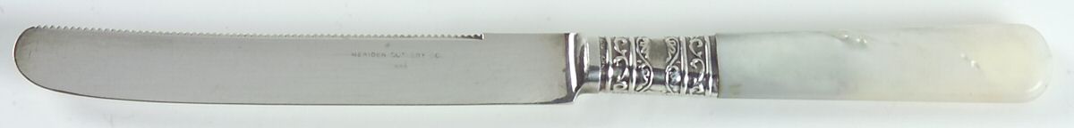 Pearl Handle 2 (Sterling) Individual Pearl Handle Orange Knife by Meriden Cutlery Co-1