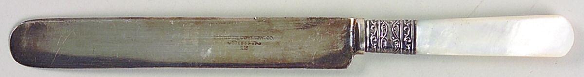 Pearl Handle 2 (Sterling) Old French Hollow Knife by Meriden Cutlery Co-1
