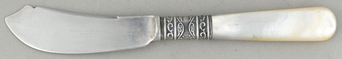 Pearl Handle 2 (Sterling) Pearl Handle Master Butter by Meriden Cutlery Co-1