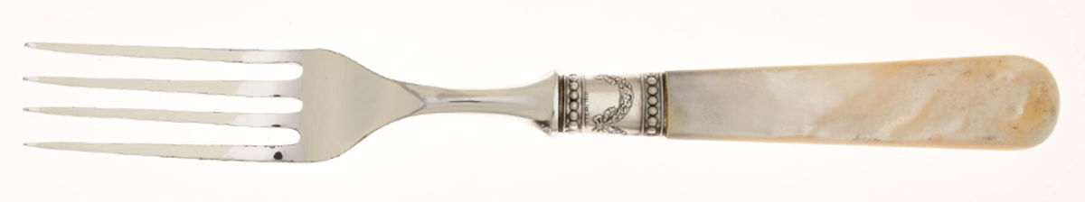 Pearl Handle 3 (Sterling) Pearl Handle Fork by Meriden Cutlery Co-1