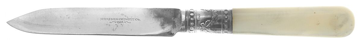 Pearl Handle 3 (Sterling) Pearl Handle Individual Fruit Knife by Meriden Cutlery Co-1