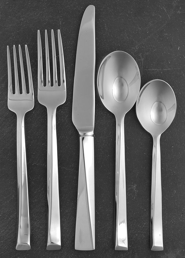 Dimension (Stainless) 5 Piece Place Setting by Mikasa-1