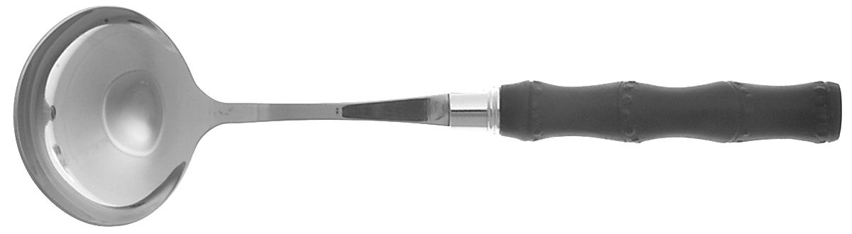 Bamboo Black (Stainless) Solid Gravy Ladle by Mikasa-1